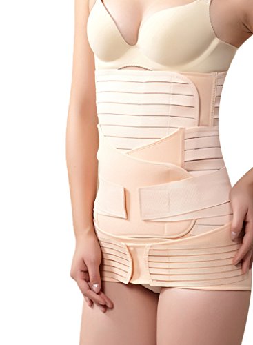 Japace® Premium Enhanced Three-piece Postnatal Pregnancy Maternity Supportive Belt Postpartum Recovery Belly Abdomen Waist Slimming Shaper Wrapper Belt