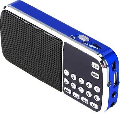 Nitnem Banis Player Mini Portable Gurbani Radio Player with Path FM/AM/AUX/Sd Card/Pendrive Support (Blue) Hi Fi Digital Sound (Punjabi/Sikh/Waheguru Simran Speaker/Music Player)