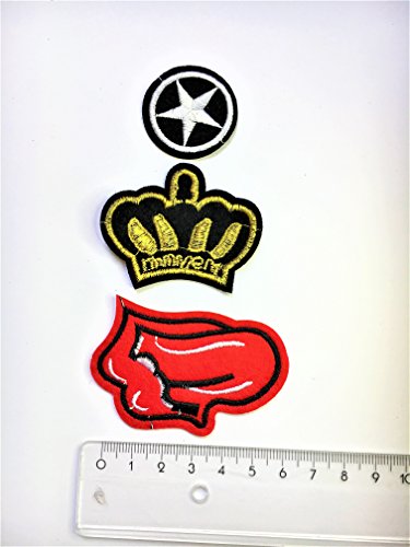 Patch Sticker 8 Stück Aufnäher Kleidung Patch AC/DC, Route 66, Zunge, Original, Stern, und Mehr - 4