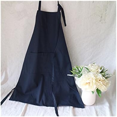 Saint Kaiko Cotton Linen Apron for Women with Pockets Cooking Chef Apron Kitchen Apron Apron Bib Apron Restaurant Baking Apron BBQ Apron for Adult (blue)