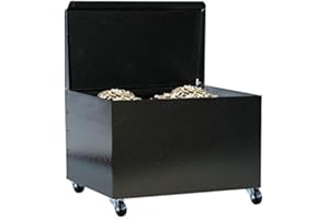 Vigor 9918810 Pelletbehälter 609, Stahl, mit Deckel und Rollen