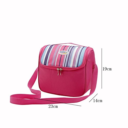 Yvonnelee 6L Kühltasche Thermotasche Isoliertasche Mittagessen Tasche für Arbeit Schule Picknick Radfahren Einkaufen Unterwegs Lebensmitteltransport für Damen Herren und Kinder Isoliert Klein – Pink - 6