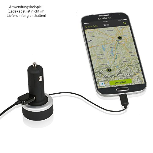Wicked Chili T-Bone DUAL KFZ Ladegerät mit ausziehbarem micro USB Kabel für Samsung Geräte und USB Fast-Port für Apple Geräte (Kabellänge ca. 65 cm, micro USB: 1A / USB-A Port: 3.1 A) - 7