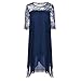 Produktbild TOPSELD Kleid blau Kleid Langarm Gatsby Kleid ädchen Kleid Kleid kurz Tshirt Kleid Jugendweihe Kleid Kleid Kinder