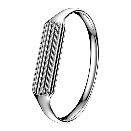 KOBWA Edelstahl Armband Bracelet Metallbügel Bangle für Fitbit Flex 2 Tracker Ersatz