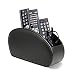 Produktbild Fernbedienung Halter PU Leder TV Stift Bleistift Remote Organizer mit 5 Geräumigen Fächern für Wohnzimmer und Büro (033-schwarz)