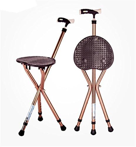 WYJD Adjustable Walking Crutches Cane Seat Adjustable Folding Walking Cane Chair Stool Massage Travel Walking Stick with , #13