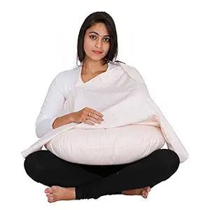 Lulamom Nursing Cover with Pillow Combo Pack, Pink