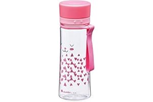 ‎ALADDIN Aladdin My First Aveo Bunny Trinkflasche Kinder Auslaufsicher 0.35L Rosa - Weite Öffnung für leichte Befüllung - BPA-Frei - Trinkflasche Kindergarten - Geruchs- und Fleckenfest - Spülmaschinenfest