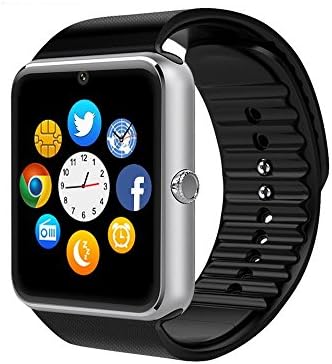 Smart Watch, ZAOYI GT08 Bluetooth Smartwatch with Camera SIM Card Slot Sync Notifier Pedometer analysis Sleep Monitor Smart Health Wrist Watch for Android Smartphones(Full Functions) and IOS iPhone(Partial Functions)(Silver)