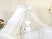 LUXURY BABY COT/BED CANOPY DRAPE-BIG 485cm MOSQUITO NET NURSERY BEDDING + HOLDER (White)