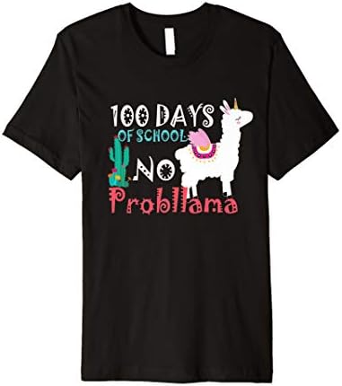 No Probllama 100 Days School LLama Teachers T-Shirt
