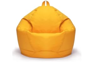 UGEFKMQ Pouf avec Housse Pouf Géant pour Chaise, Fauteuil D'Intérieur Et D'Extérieur, Housse Amovible, Tissu Oxford, Lavable en Machine, Imperméable,Jaune,80 Cm * 90 Cm