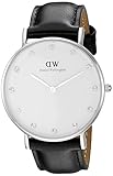 Daniel Wellington Classy Damen-Armbanduhr Analog Quarz Leder - DW00100080, weiß (schwarz/weiß)