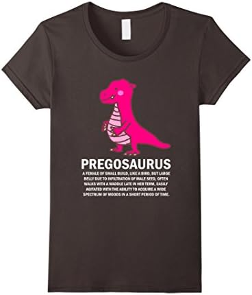 Women's Pregosaurus Definition T-Shirt Funny Pregnancy Maternity Female Small Asphalt