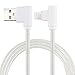 Produktbild Winkelstecker Lightning Kabel geknickt 90 Grad kompaktes Datenkabel 25cm geflochtenes Ladekabel robustes Nylon für z.B. iPhone X / iPad / iPad Air / iPod Touch / iPod Nano Silber von getyourcase
