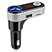 Produktbild FM Transmitter Wireless Bluetooth Intelligente FM Transmitter mit Dual USB Ports und zusätzlichem KFZ Zigarettenanzünder Socker, FM Modulator Radio Auto MP3 Player Handsfree-Car Kit Musik FM-Transmitter mit Intelligente USB-Lade, Musiksteuerung und Freisprechen.