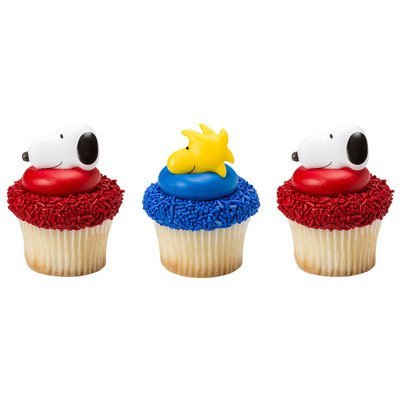 Preisvergleich Produktbild Peanuts Snoopy and Woodstock Cupcake Rings - 24 count by DecoPac
