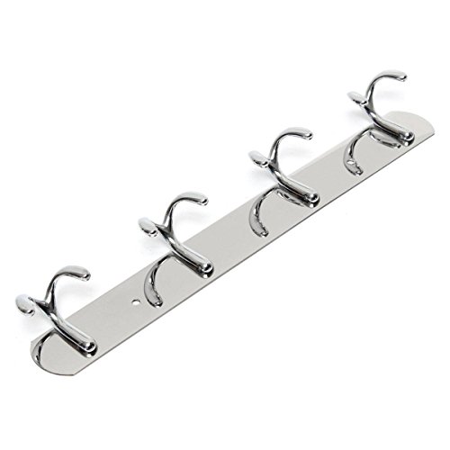 Leisial 4 Haken Kleiderhaken Garderobenhaken Bad Wand Handtuchhaken Rostfreier Stahl - 3