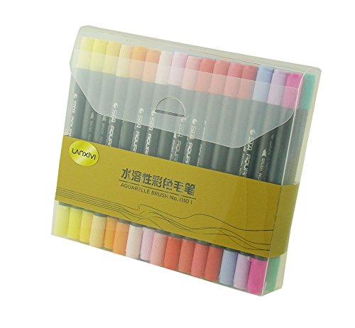 Twin-Bürsten-Marker mit Fineliner Tipp 48 Aquarell basierte Marker, perfekt für den Künstler, Aquarell, Skizzierung, Farbe in der