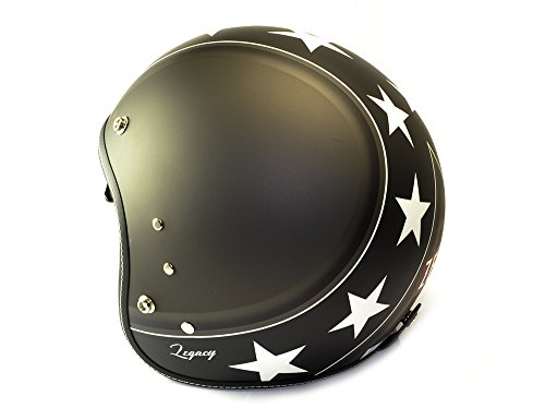 ZEUS - Casco Custom Decorado Mate con pantalla solar y visera desmontable (L)