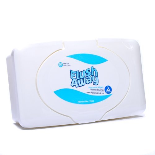 Preisvergleich Produktbild Flush Away Flushable Wipes Biodegradable Adult Tub Pack - Pack of 60