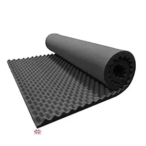 MMT Acoustix 1.3 inch Egg Tray Acoustic Foam Panels (6x3 Ft) Soundproofing Sound Absorbing High Density Acoustic Foam | 1 Black Sheet