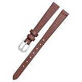 High-End-12mm braun Uhrenarmband Echse Muster echtes Leder Ersatz Uhrenarmband Uhrenarmband