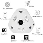 V.T.I. 960p Fisheye Panoramic 360 Wireless WiFi HD IP Security Camera with 2-Way Audio, Live Streaming and Night Vision