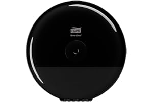 Tork SmartOne Mini Toilet Paper Roll Wall Mounted Dispenser Black T9, High Capacity, Elevation Range, 681008