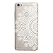 Produktbild Miagon Transparent Handyhülle für Xiaomi Redmi Note 5A,Silikon Hülle für Xiaomi Redmi Note 5A, Schön Kreativ Weiß Totem Blume Muster Weiche Silikon Schutzhülle für Xiaomi Redmi Note 5A