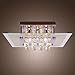 Produktbild Saint Mossi ® Modern Unterputzmontage Kristall Deckenleuchte Lüster Kronleuchter Schrubben Glas Lampenschirm 5*G9 Base Birne Erforderlich Wohnzimmerlampe Schlafzimmerleuchte Innenleuchte