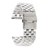 AUTULET Herren Edelstahl Armband Silber 20mm