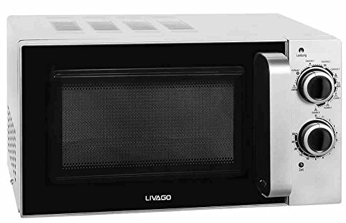 Livago 0910105 Mikrowelle/20 L/700 W/Abschaltautomatik/Restlaufanzeige/weiß