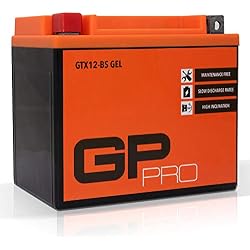 GP-PRO GTX12-BS 12V 10Ah Batería de Gel (Comparable con la YTX12-BS / 51012)