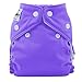 FuzziBunz® Perfect Size Pocket Nappy in Grape, with microfibre insert, popper fastening, x-small (newborn: 4-12lbs)