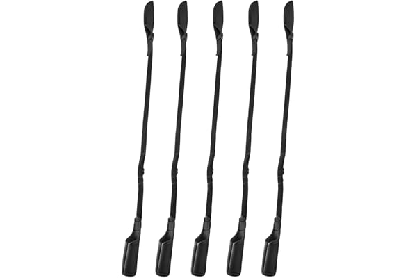Tagtight 5-pack fiskspöskydd, fiskespöhållare 59 cm–130 cm justerbar neopren spöskydd justerbart spöband spöskydd för fiskespön