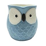 Schöne Eule Keramik Kaffeetassen Milch Tassen Becher, 400ml (Blau)