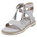 Produktbild SHE.White Damen Sommer Schuhe Sandalen Plateau Sandaletten Flache Keilabsatz Wedges Schuhe Strandschuhe Riemchensandalen Flach Peep Toe Bequeme Sommerschuhe