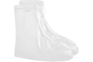 BCBF 1 Paar Silikon Regenüberschuhe,Schuhüberzieher Wasserdicht,Regen Schuhüberzieher,Überschuhe Wasserdicht 40-42,Wiederverwendbare Überschuhe Mit Antirutschsohle Für Regen Schneetag(XL)