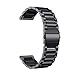 Produktbild Feitb 30-jähriges Jubiläums Armband von Garmin, klassisches Edelstahlband, Schnellverschluss, robustes und weiches Ersatzarmband,Uhrenarmband,für Garmin 245 / 245M Watch (schwarz)