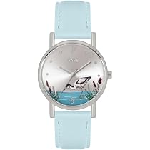 Tikkers Montre Femme Analogique Quartz Hibou Rose RSPB - Bracelet Polyuréthane Écologique