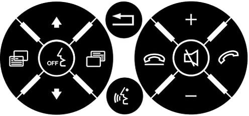 Mengonee Replacement for Benz Matte Black Steering Wheel Button Repair Stickers Decals