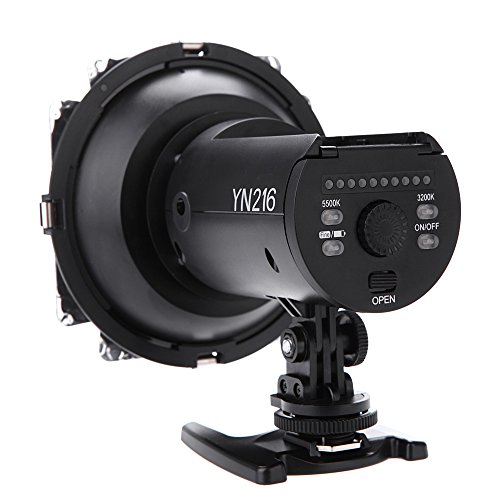 YONGNUO YN216 3200K-5500K LED Lumi  re Vid  o Cam  ra Prise de Vue avec 4 Plaque de Couleur pour Canon Nikon DSLR