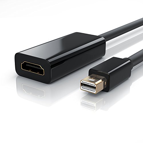 Full HD mini Displayport zu HDMI Adapter / Kabel (1080p) inkl. Audio Übertragung | miniDP Stecker zu HDMI Buchse | ideal für alle Apple-/ Lenovo Produkte / PC-Grafikkarten uvm. | vergoldete Kontakte - 3