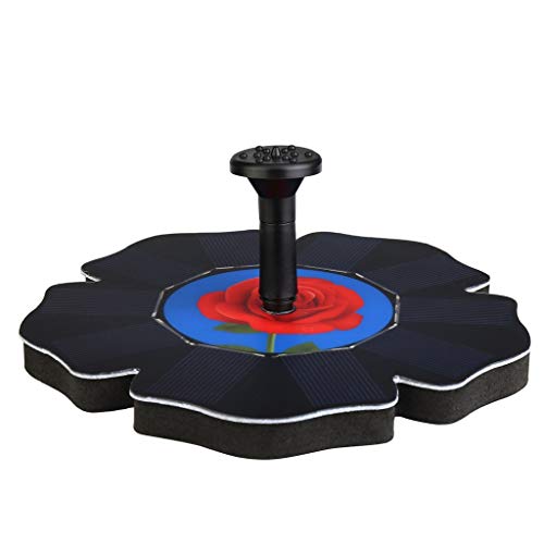 Preisvergleich Produktbild Rose Solar Springbrunnen, Solar Teichpumpe mit Solar Wasserpumpe Solar schwimmender Fontäne Pumpe für Gartenteich Oder Springbrunnen Vogel Bad Fisch Behälter