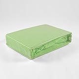 Frottee Spannbettlaken 60 x 120 cm grün Laken Bettlaken Babybett Spannbetttuch Betttuch - 2