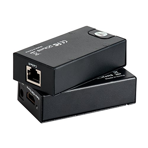 HDMI Extender, Mactis 197ft HDMI Signal Extenders über CAT5e/6 UTP/STP Ethernet Kabel Unterstützung 3D 1080P (60m/197ft, Transmitter + Receiver) - 3
