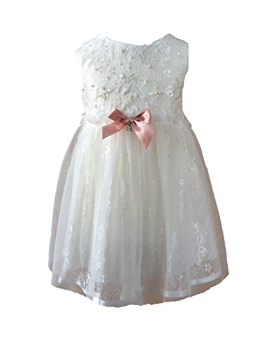 Antonia Taufkleid Festkleid Blumenmädchenkleid Ivory-Weiß