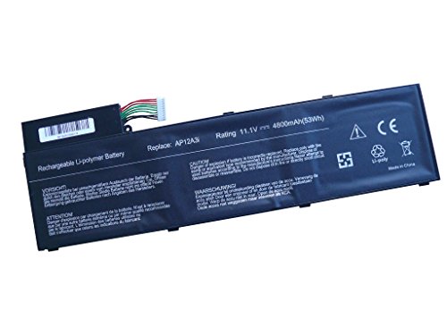 Batterytec® Laptop Akku für ACER Aspire M3 M5 Series, ACER Timeline Ultra M3 M5 Series, ACER Aspire Timeline U M3-581TG-72634G25Mnkk, U M5-481TG-6814 (M5-481) (M5-581), AP12A3i, AP12A4i, 3ICP7/67/90, KT.00303.002, BT.00304.011. [11.1V 4800mAh, 12 Monate Herstellergarantie]